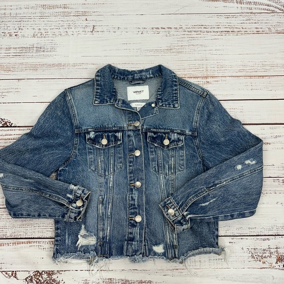 Vervet Size XS Distressed Jean Jacket - Picture 6 of 11